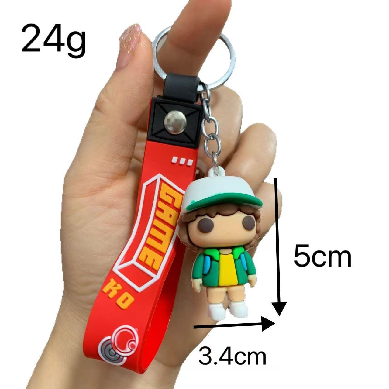 Wholesale Cute Cartoon Flower Character Pvc Soft Glue Keychain