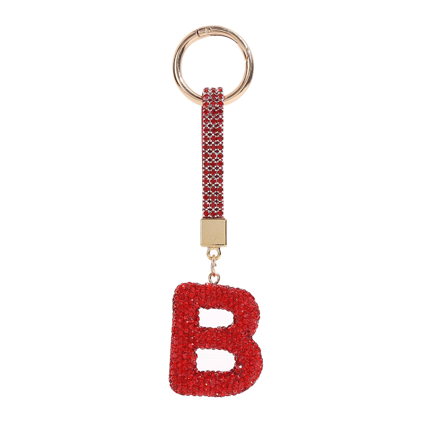 Wholesale Full Diamond Letter B Glass Keychain