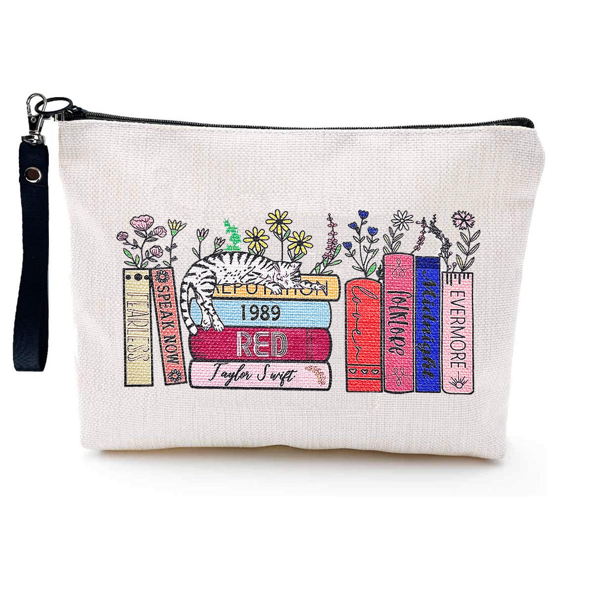 Wholesale Cotton and Linen Nurse Letter Print Storage Waterproof Linen Cosmetic Bag