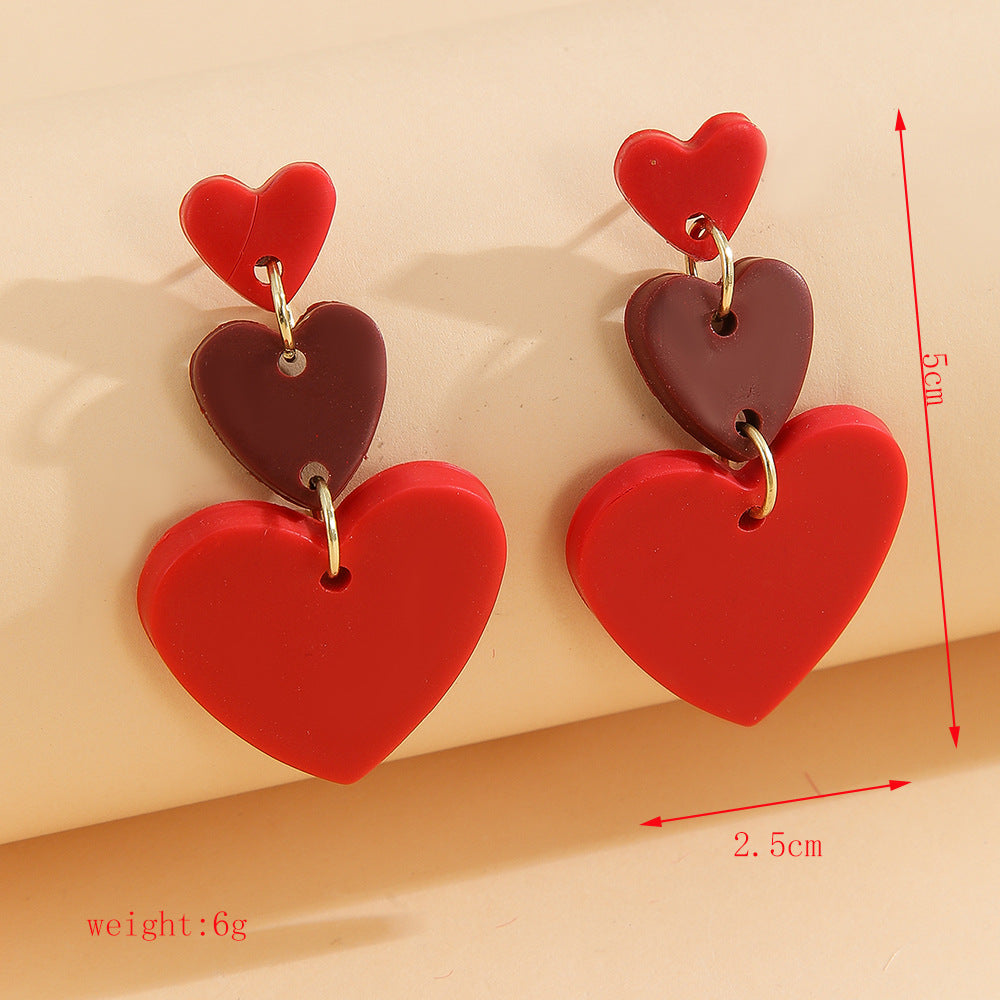 Wholesale Valentine' s Day Soft Ceramic Romantic Love Earrings