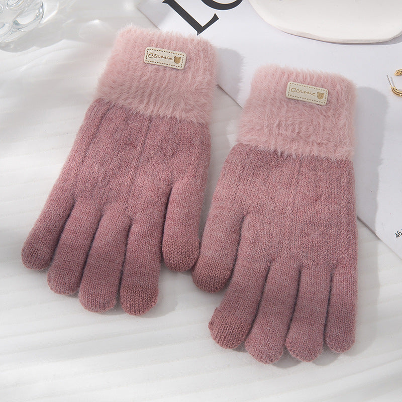 Wholesale Knitted Yarn Acrylic Gloves