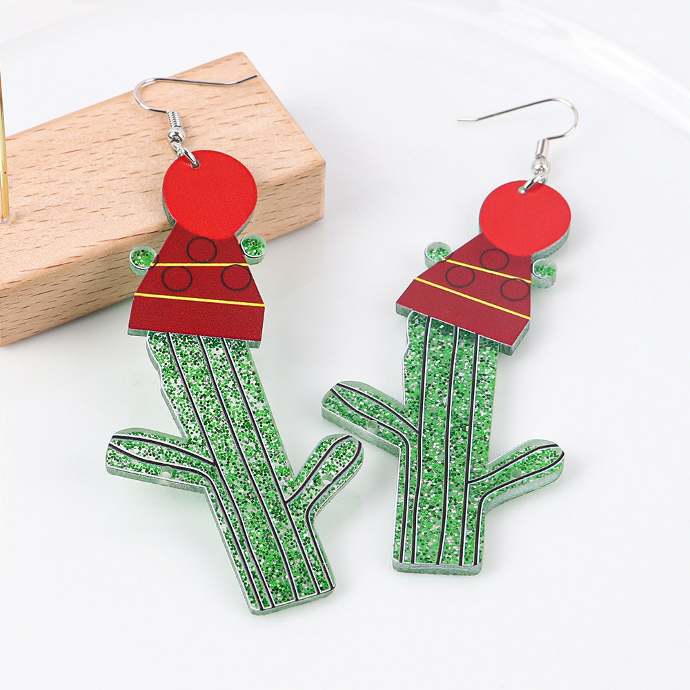Wholesale Christmas Party Funny Acrylic Earrings