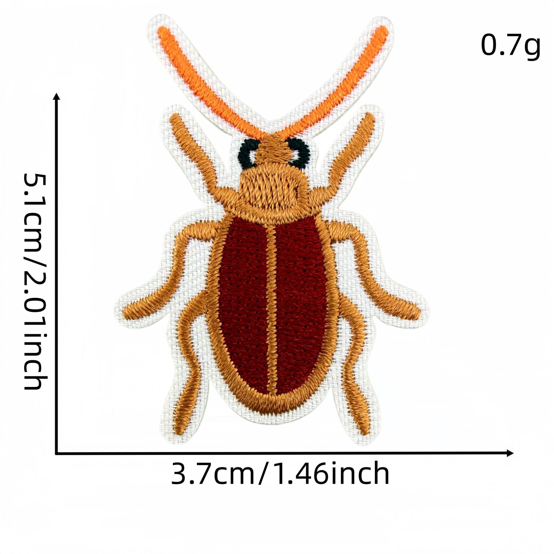 Wholesale Cartoon Insect Beetle Embroidery Patches Iron On Appliques For Clothing And Bag Decoration 14 Piece DIY Craft Supply