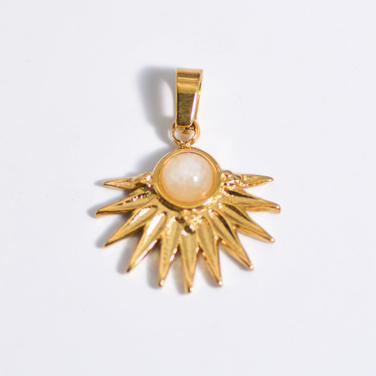 Wholesale Stainless Steel Natural Stone Oil Drop Necklace Jewelry