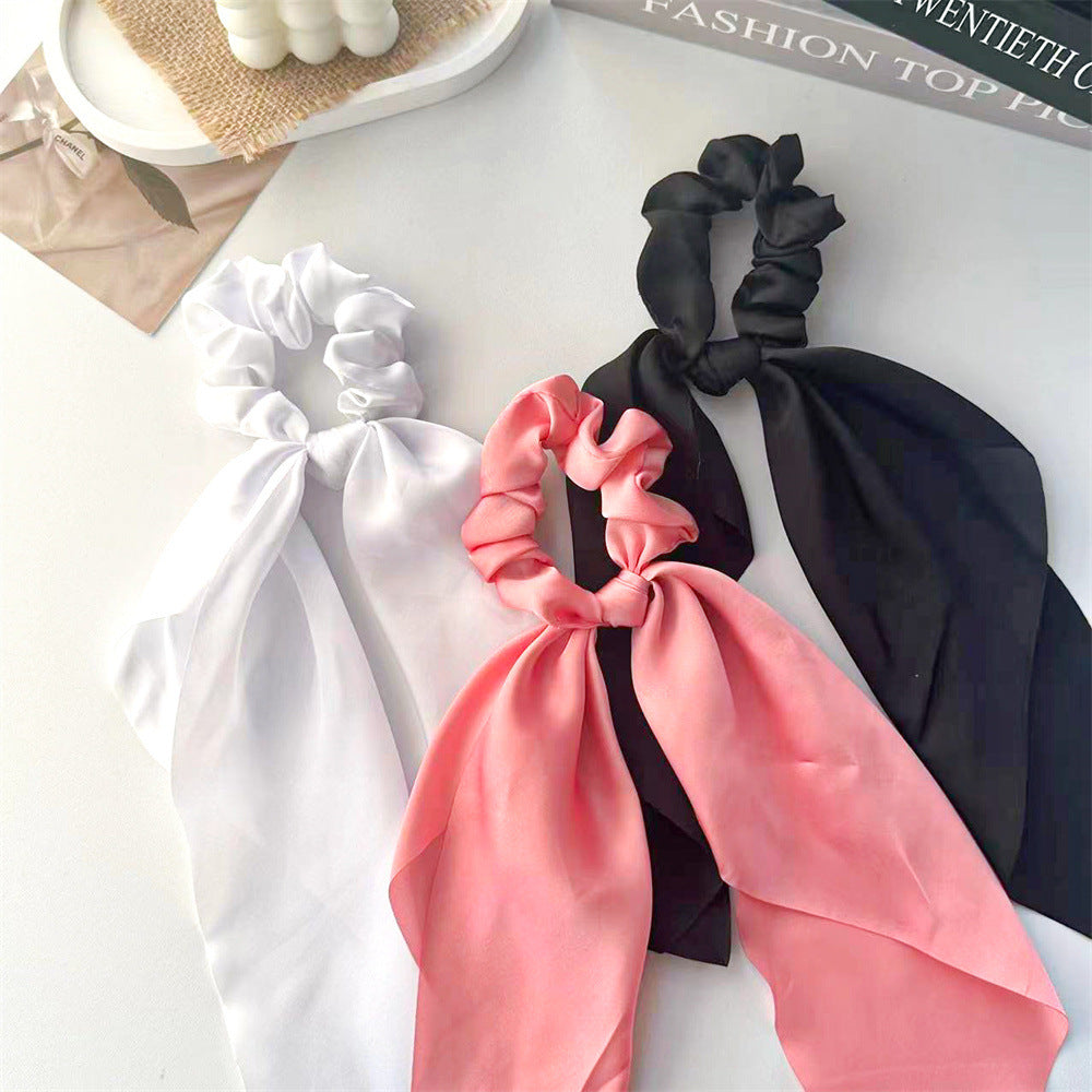 Wholesale Ponytail Ribbons Satin Scrunchies Hair Accessories Hair Scrunchies