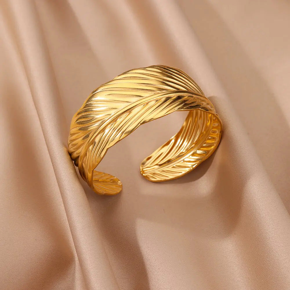 Wholesale personality exaggerated opening Stainless steel bracelet wide version jewelry