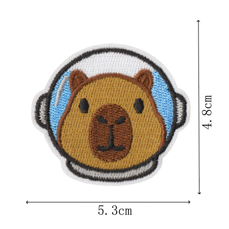 Wholesale Capybara Embroidered Patches Iron On No Sew Repair Set Of 9 For Clothes Backpacks Casual Craft Supply