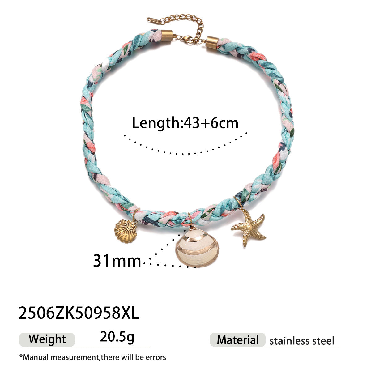 Wholesale Tina European and American Stainless Steel Pendant Necklace Sweet Cool Sexy Style Silk f Braided Colorful Necklace Clavicle Chain Necklace Jewelry