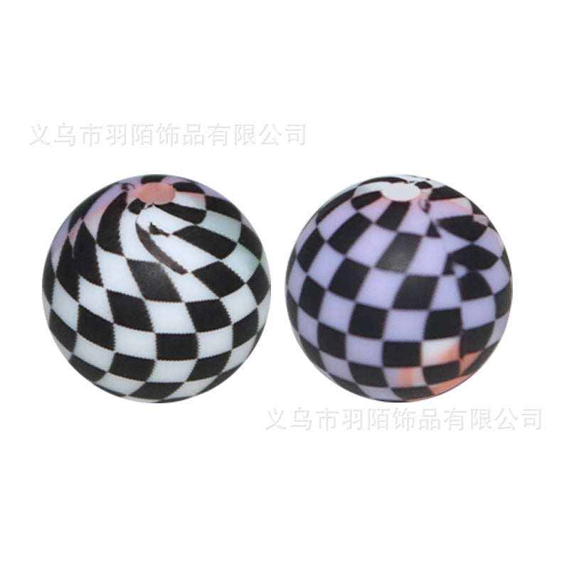 Wholesale 50pcs Silicone Grid Water Transfer Printing Beads