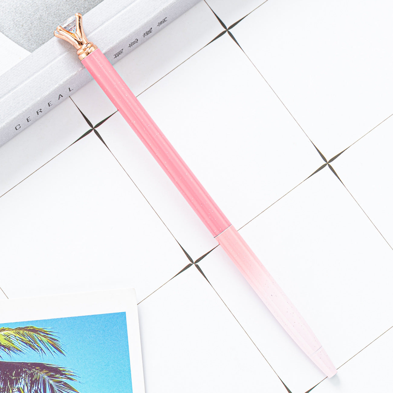 Hoelsale Pens Gradient Small Diamond Ballpoint Pen Metal Pen