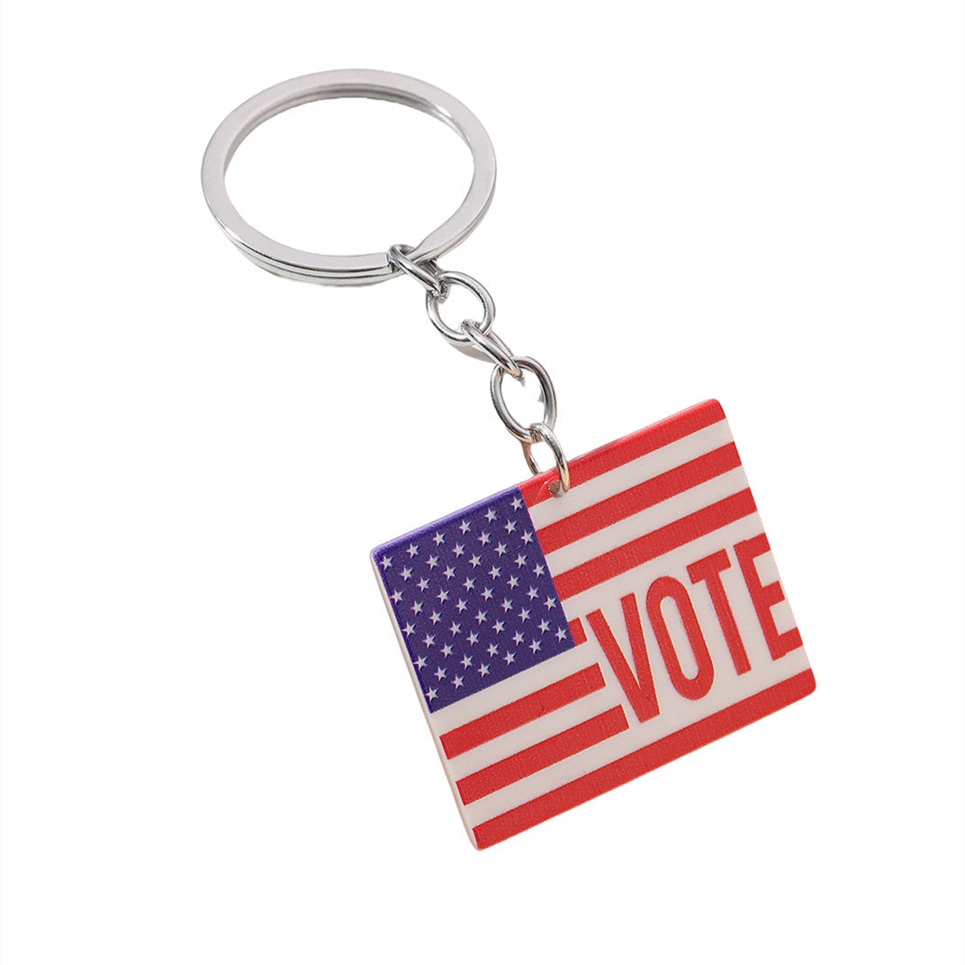 Wholesale American Independence Day Flag Love Acrylic Keychain