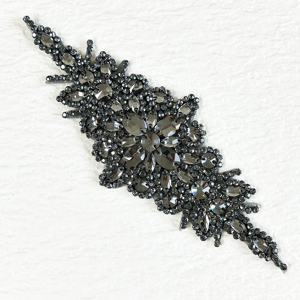 Wholesale Hand sewn bead rhinestone hot melt adhesive patch