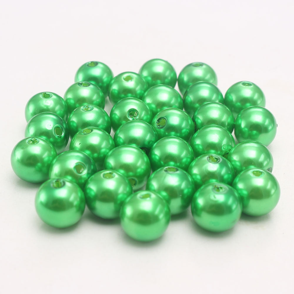 Wholesale 6-30MM Dark Green ABS Imitation Pearl Loose Beads
