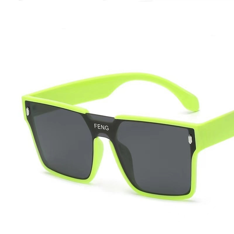 Wholesale Retro One-piece Lens Large Frame Anti-UV Sunglasses