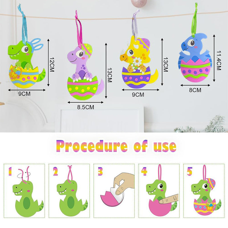 Wholesale EVA Foam Easter Egg Bunny Dinosaur DIY Sticker Set