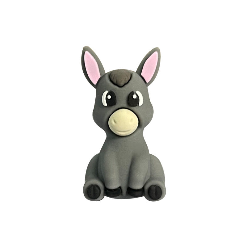 Wholesale 20pcs/ packCartoon 3D Epoxy Silicone Beads Food Grade Loose Beads