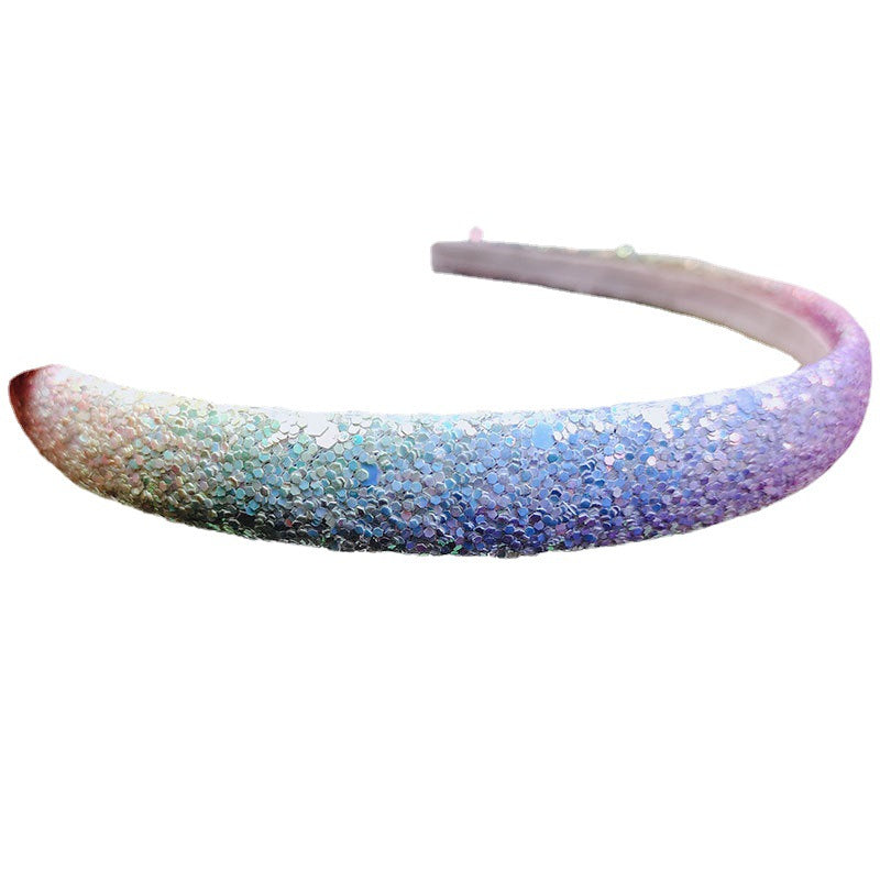Wholesale Pink Rainbow Colored Children's Plastic Hair Bands