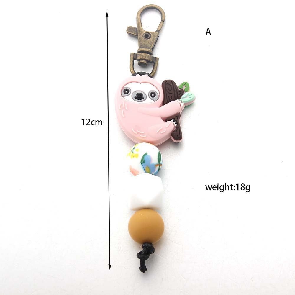 Wholesale Silicone Bead Bee Animal Keychain