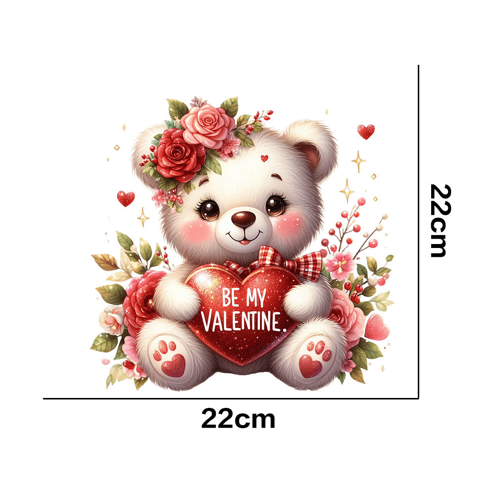 Wholesale 10pcs Valentine's Day Love Cute Bear UV DTF Ready to Press Transfers Wraps