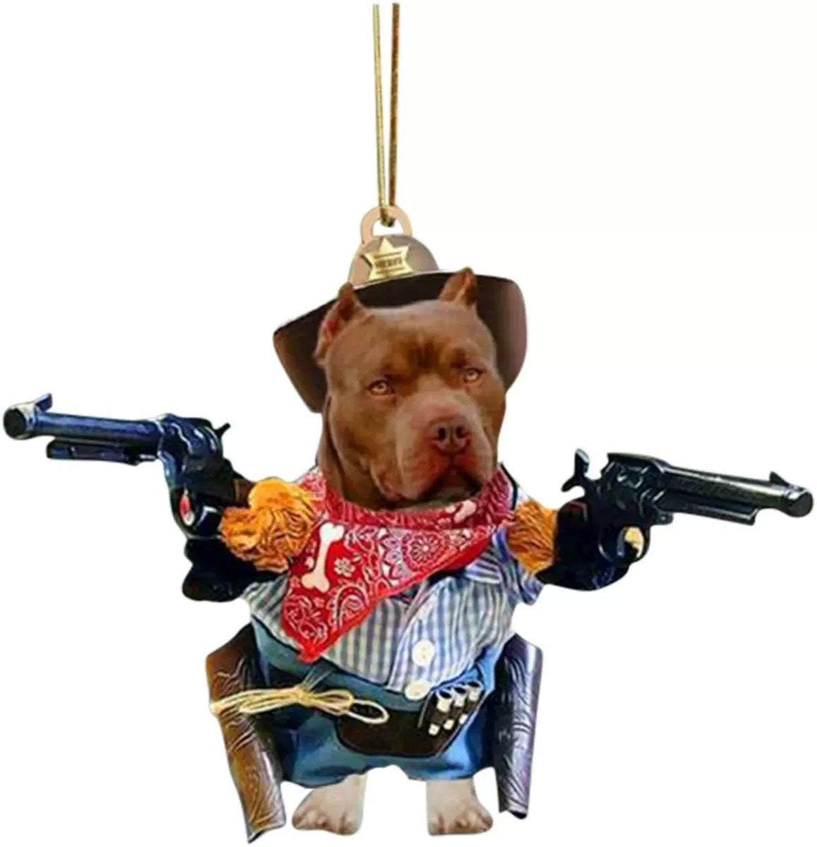 Wholesale Creative Gun Dog Acrylic Car Accessories