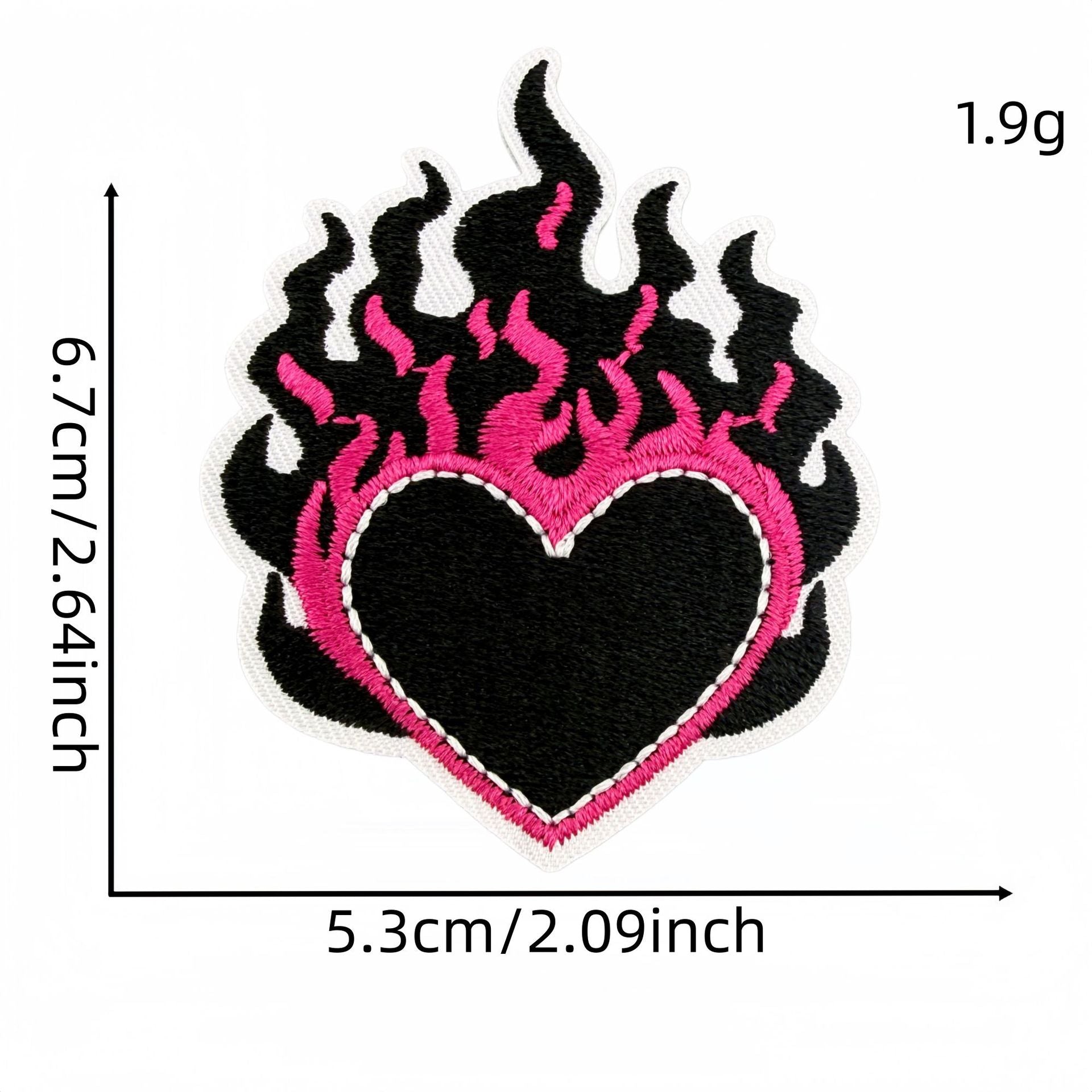 Wholesale Y2K Black Pink Heart Star Embroidered Patches 20 Pcs Fashion Decorative Accent For Clothing Bags Gift Craft Supply