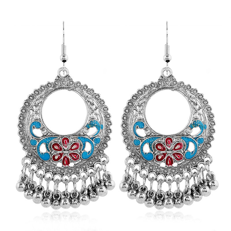 Wholesale Painted Tassels Alloy Earrings