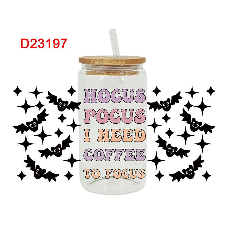 Wholesale Pumpkin Ghost Halloween 16oz Cup UV DTF Wraps