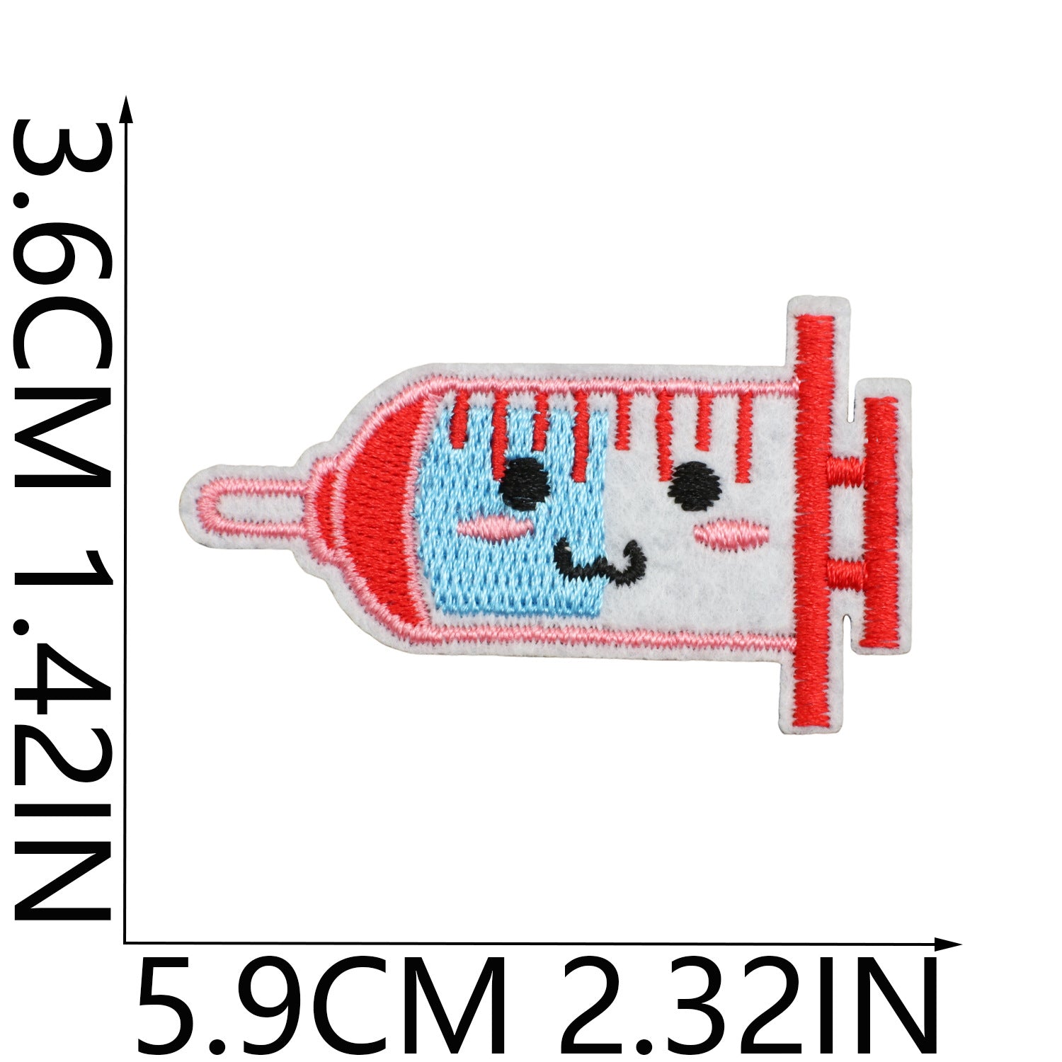 Wholesale Polyester Thread Cartoon Nurse Embroidered Iron On Patch With Syringe Pill Design For Clothing Bag DIY