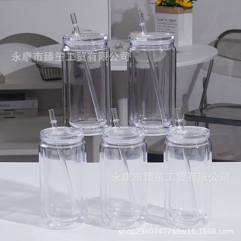 Wholesale Double-Layer Environmentally Friendly Pc Plastic Cup 16oz  Water Cup