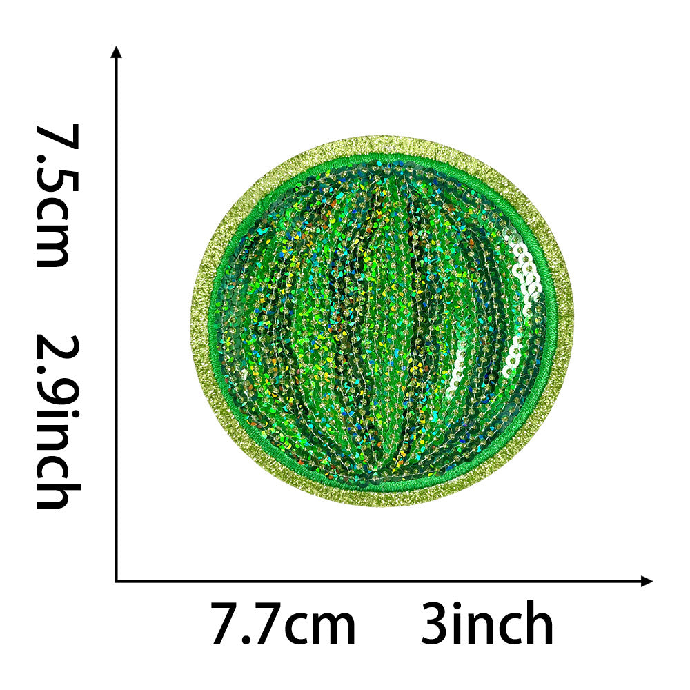 Wholesale 9 Piece Summer Beach Embroidered Patch Set With Sequins Iron On DIY Watermelon Swim Ring Ice Cream Fishing Sunscreen Patches For Chic Style