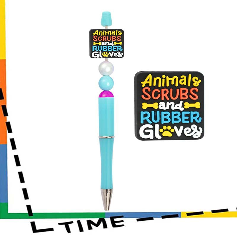 Wholesale Random100pcs Mother' s Day PVC Soft Glue  Focal Beads