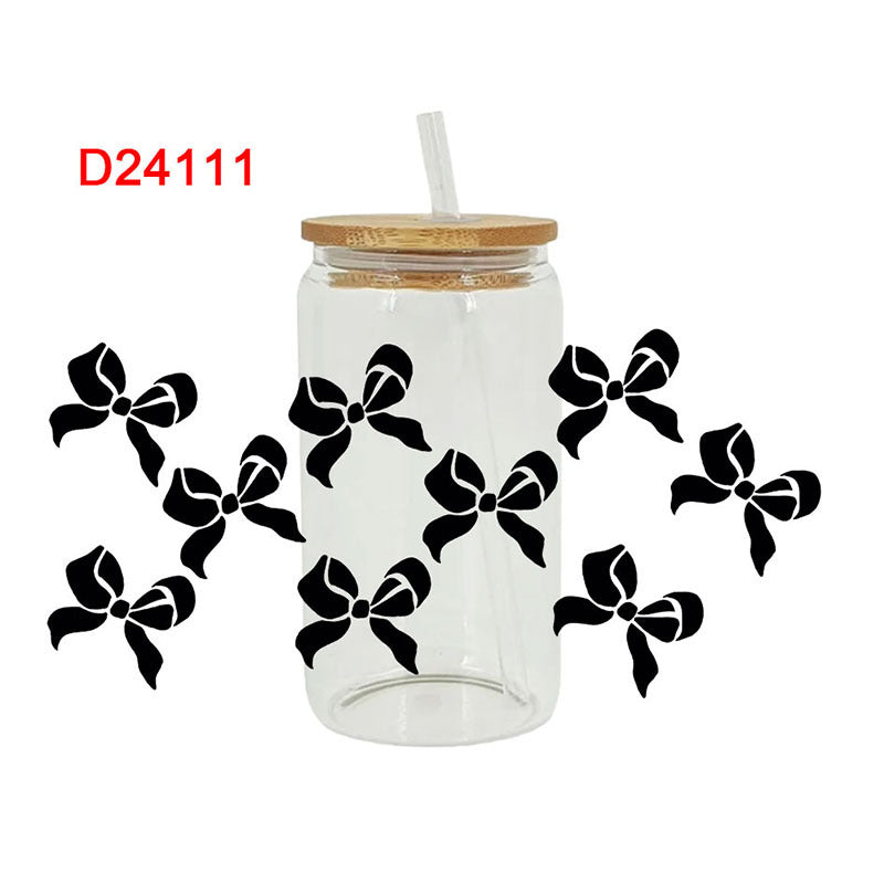 Wholesale Cute little bow 16oz Cup UV DTF Wraps