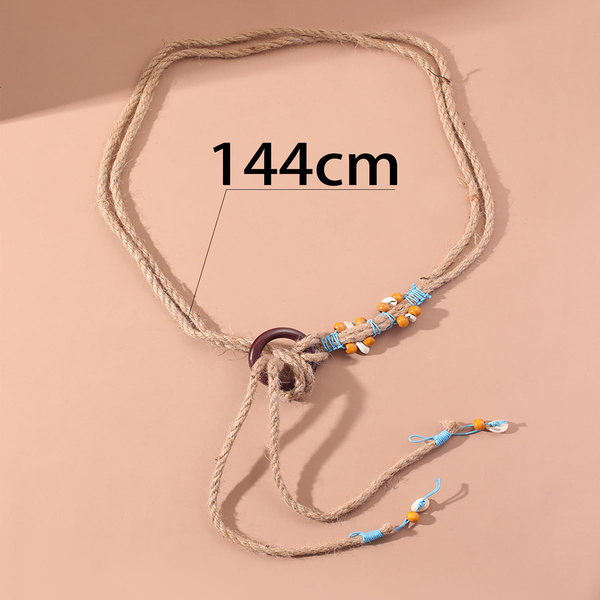 Wholesale Women's Versatile Dress Accessories Waist Rope Bohemian Braided Hemp Rope Waist Chain Thin Belt