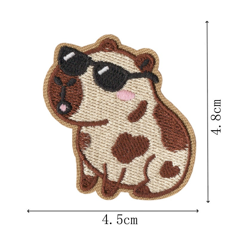 Wholesale 9 Pack Trendy Iron On Capybara Embroidery Patches For DIY Clothing Bags And Towel Decoration