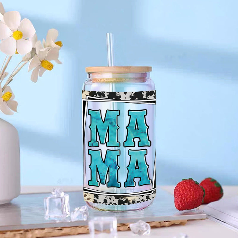 Wholesale Mother's Day with Colorful Flowers 16oz Cup UV DTF Wraps