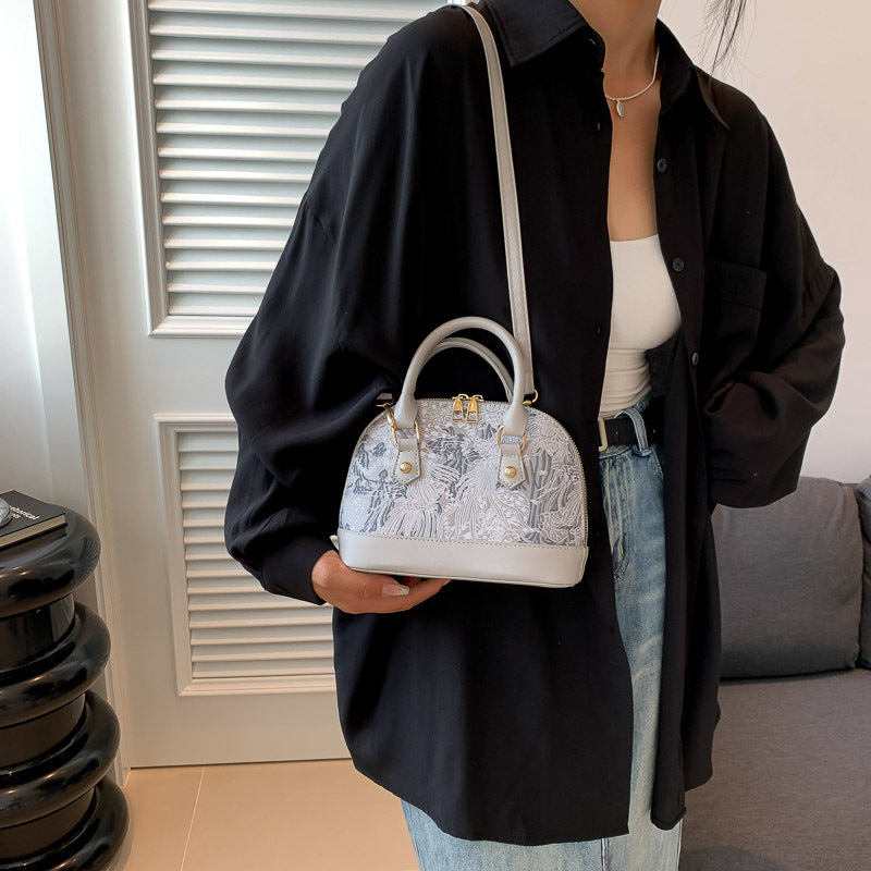 Wholesale Fashion Pattern Splicing Single Shoulder Crossbody Shell Bag