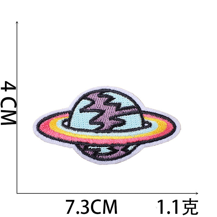 Wholesale Mixed Cartoon Cat And Astronaut Embroidered Patches Polyester Self Adhesive Clothing Decorative Accent For Everyday Boutique And Gift