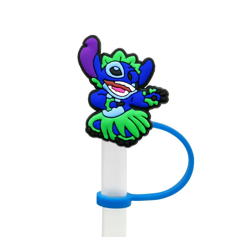 Wholesale Straw cap animation straw cartoon cover dust plug straw Straw Tube Cap OLY Exclusive