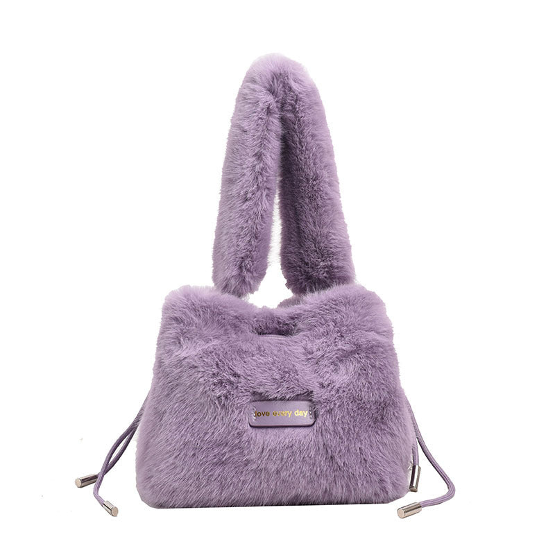 Wholesale 2023 Autumn and Winter Plush Hand Chain Crossbody Bag