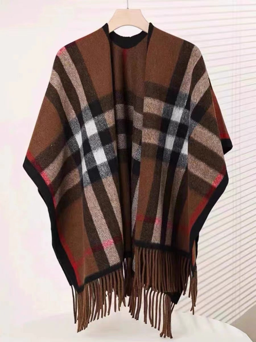 Wholesale Autumn and Winter Cashmere Plaid Warm Shawl Scarves