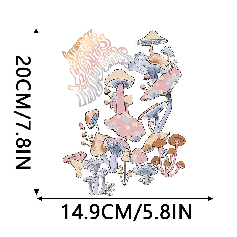 Wholesale 10pcs Colorful Flower Cartoon Mushroom UV DTF Ready to Press Transfers Wraps