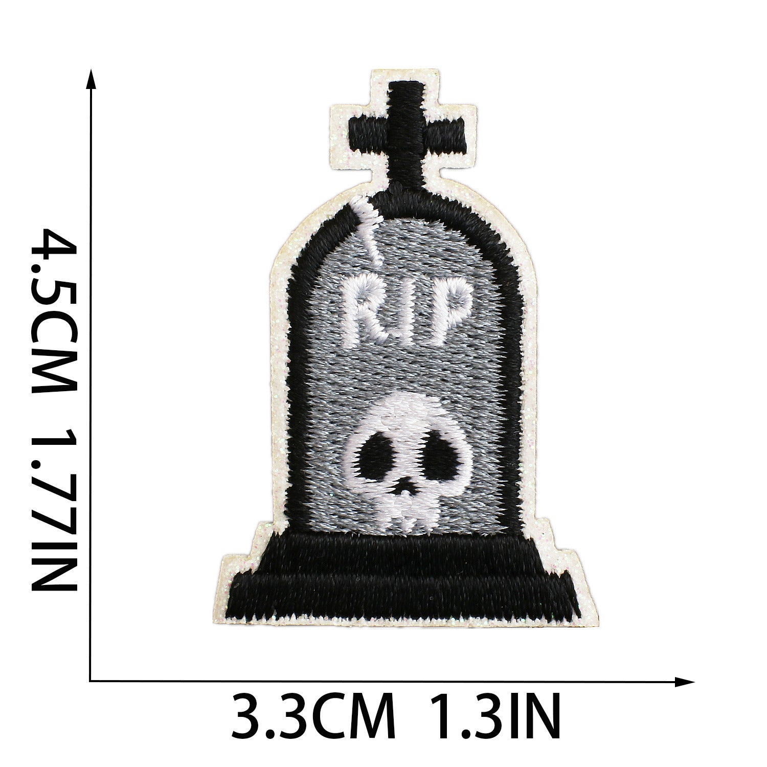 Wholesale Glitter Embroidered  Patch Ghost Skull Witch Cartoon DIY Fashion Accessory For Clothing Party Resale