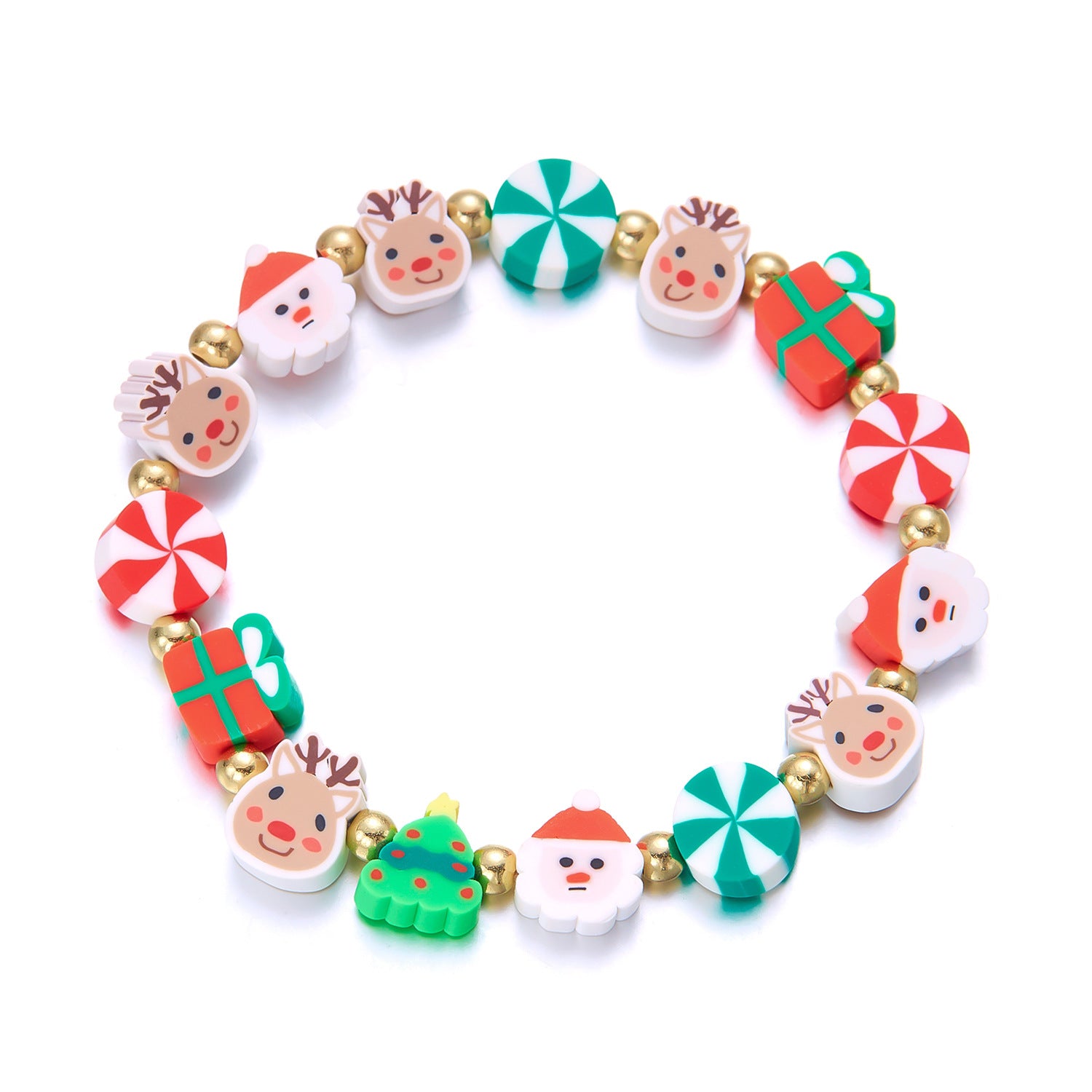 Wholesale Christmas Element Clay Bead bracelet