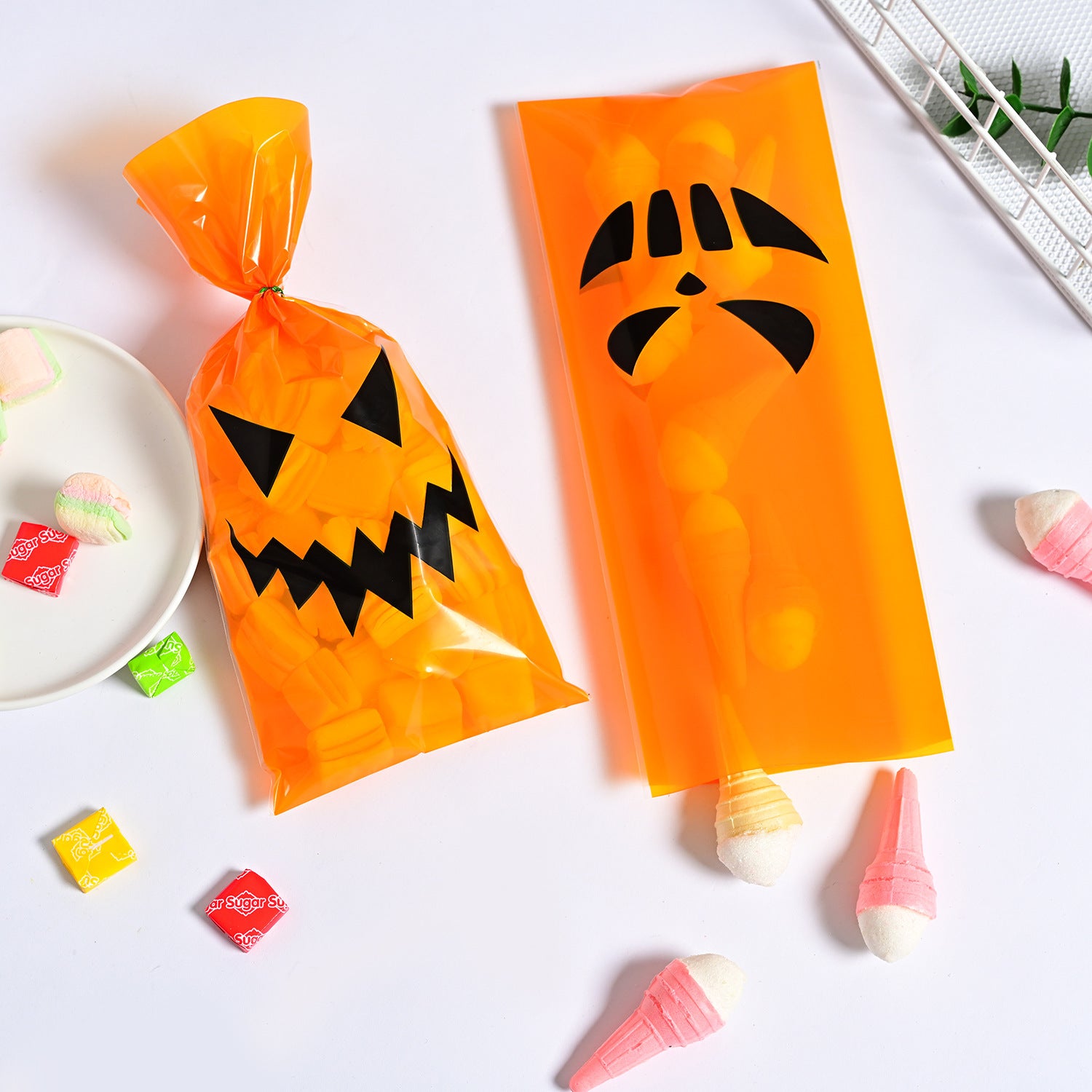 Wholesale 50pcs Halloween Candy, Holiday Gifts, Food Packaging Bags