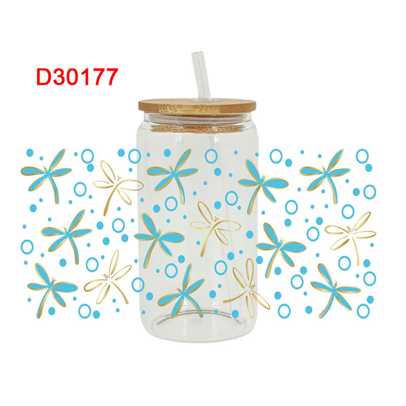 Wholesale Colorful Cartoon Little Bird Ladybug 16oz Cup UV DTF Wraps