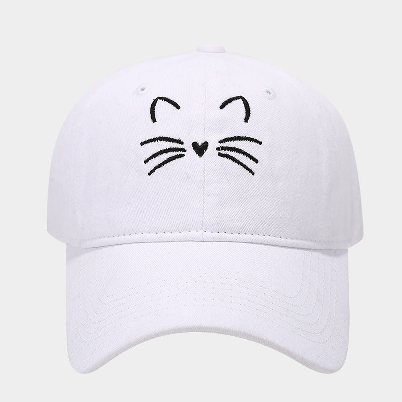 Wholesale Retro Cute Cat Embroidered Casual Baseball Cap