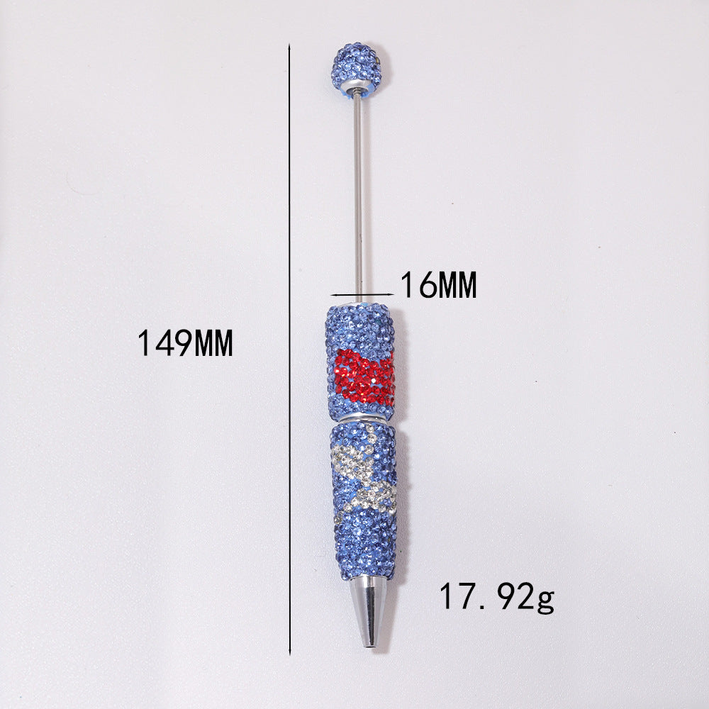 Wholesale 5pcs Tulip Full Diamond Heavy Soft y Ballpoint Fancy Beadable Pens