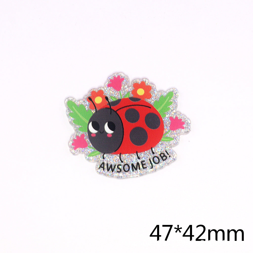 Wholesale 10pcs Cartoon Bee Letters Cute DIY Patch Accessories FlatBack