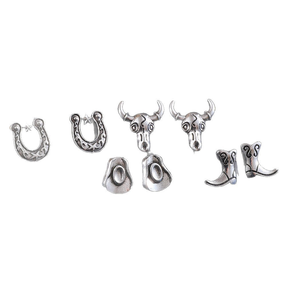 Wholesale Retro ethnic style cowboy earrings