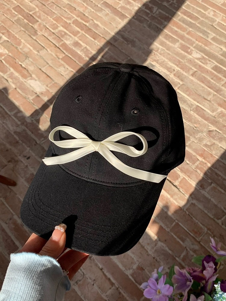 Wholesale Bow Washed Denim Sun Protection Baseball Cap